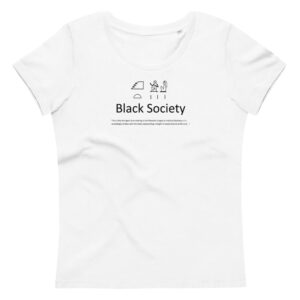 Kmt Translated Large Kmt Hieroglyph White Fitted Eco Tee