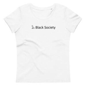 Kmt Translated Owl Hieroglyph White Fitted Eco Tee
